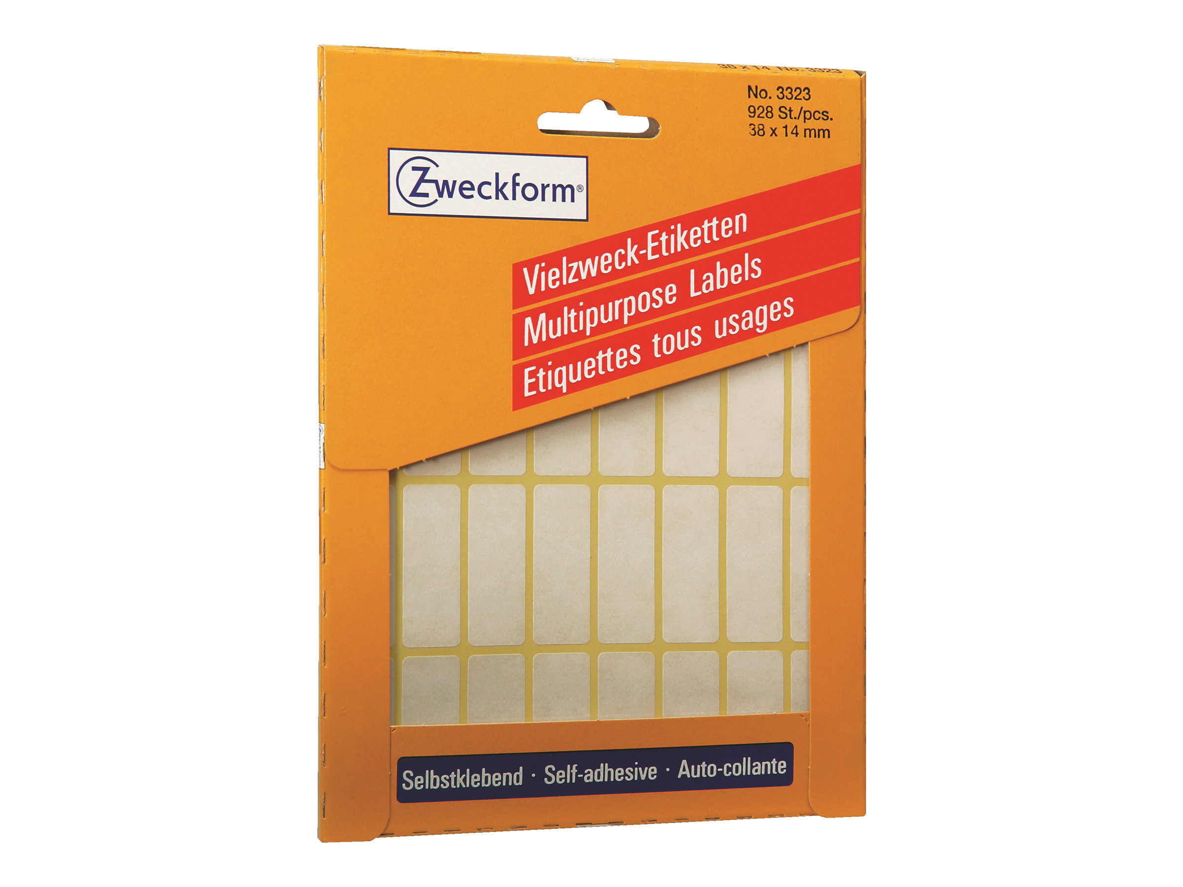 928 AVERY Zweckform Etiketten 3323 weiss 38,0 x 14,0 mm 928 AVERY Zweckform Etiketten 3323 weiss 38,0 x 14,0 mm