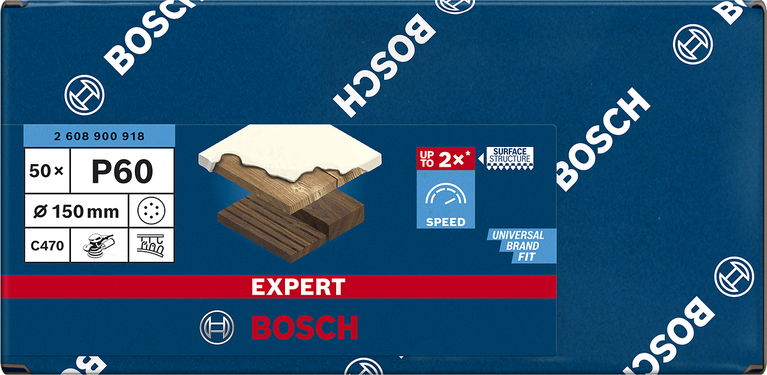 50 BOSCH EXPERT C470 Best for Wood and Paint Schleifblaetter 60