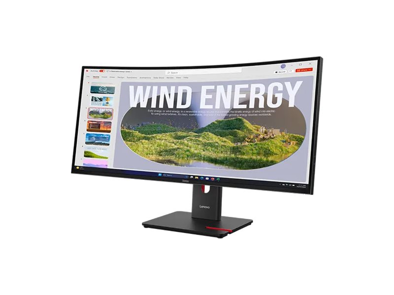 LENOVO ThinkVision T34WD-40 86,36cm 34Zoll 3440x1440 Curved VA 120Hz USB-C docking 96W Mirror power button TopSeller