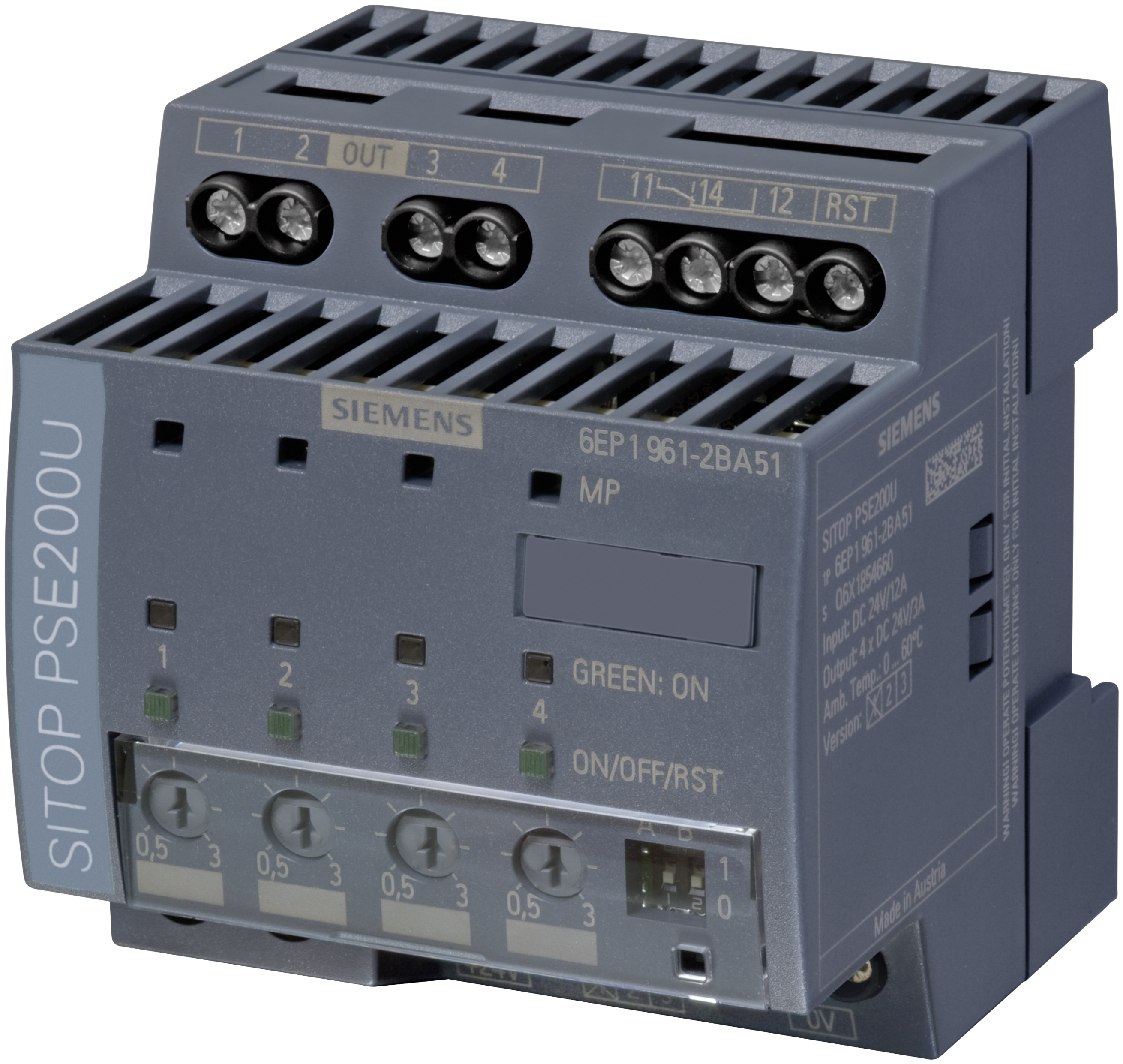 Siemens Selektivitätsmodul SITOP PSE200U DC 24V/4x0,5 3A