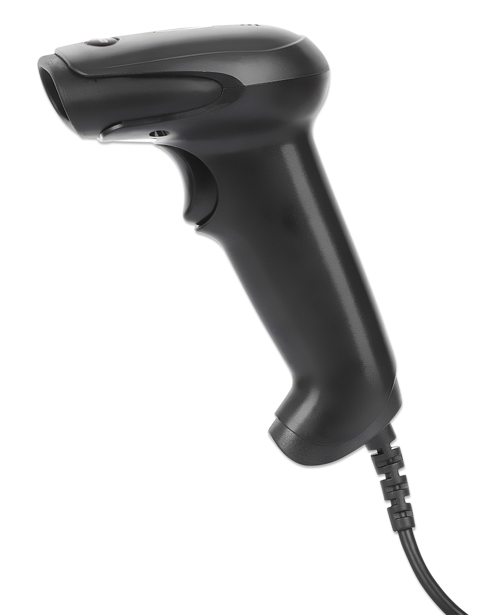 MANHATTAN 2D LEDBarcodescanner 320 mm Scanreichweite integriertes 1,4 m USBAKabel 100 ScansSekunde 100K Lux Handscanner schwarz