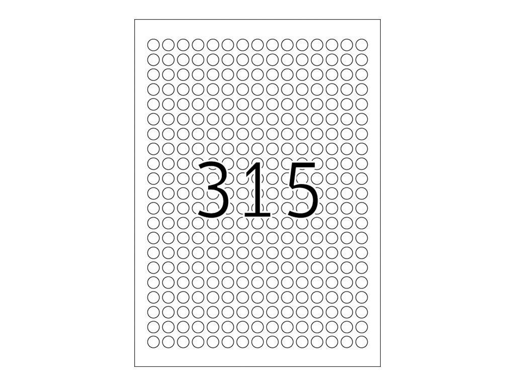 7.875 HERMA Etiketten 4385 weiÃ 10,0 x 10,0 mm