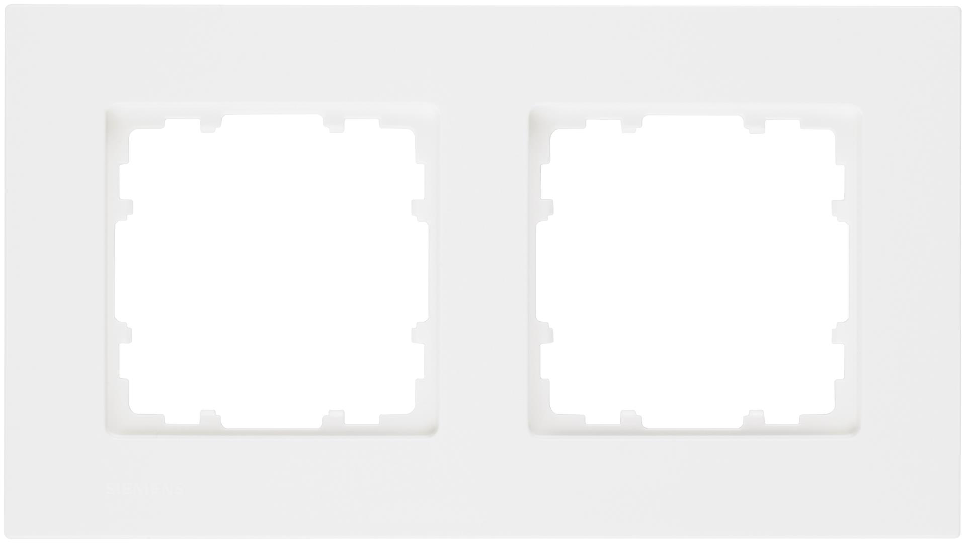 Siemens Rahmen 5TG1112-0 Titanweiss 2fach 161x90 Siemens Rahmen 5TG1112-0 Titanweiss 2fach 161x90