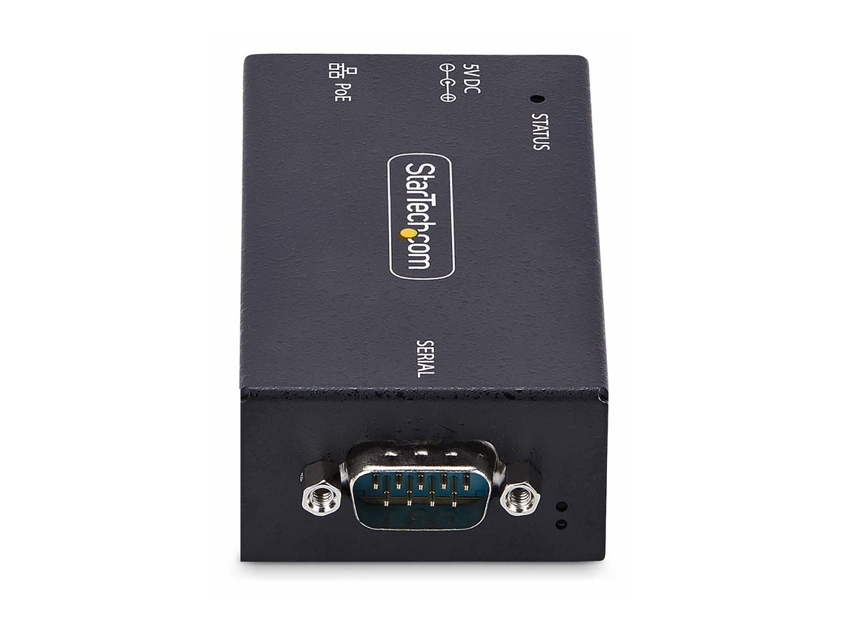 STARTECH.COM 1-Port Seriell auf POE Ethernet Adapter Serial TCP IP Server Wand/DIN Montage RS232 Ethernet Adapter/Konverter