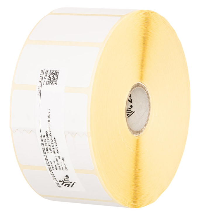 ZEBRA Etikettenrollen für Etikettendrucker 800262125 weiß, 57,0 x 32,0 mm, 12 x 2100 Etiketten