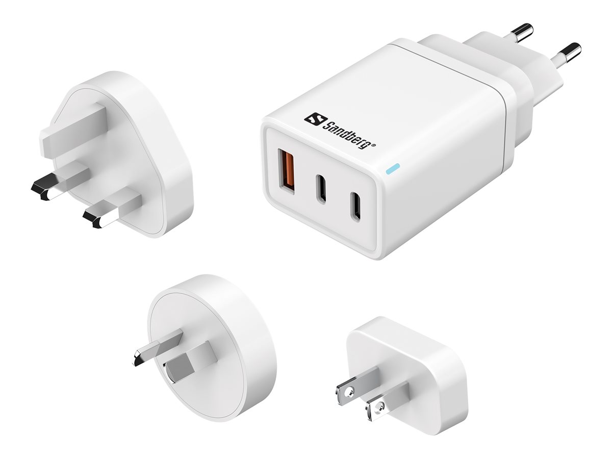 SANDBERG 3in1 Travel Charger USB-C/A 65W SANDBERG 3in1 Travel Charger USB-C/A 65W