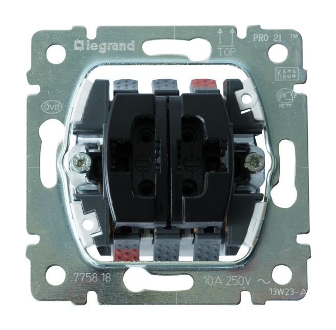 Legrand Einsatz-Wipptaster 775818 Doppelwechsler