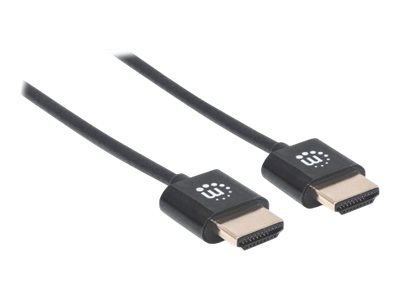 MANHATTAN High Speed HDMI Kabel 1,8m ultra duenn mit Ethernet-Kanal 4K UHD Aufloesung mit 60Hz 3D-Video