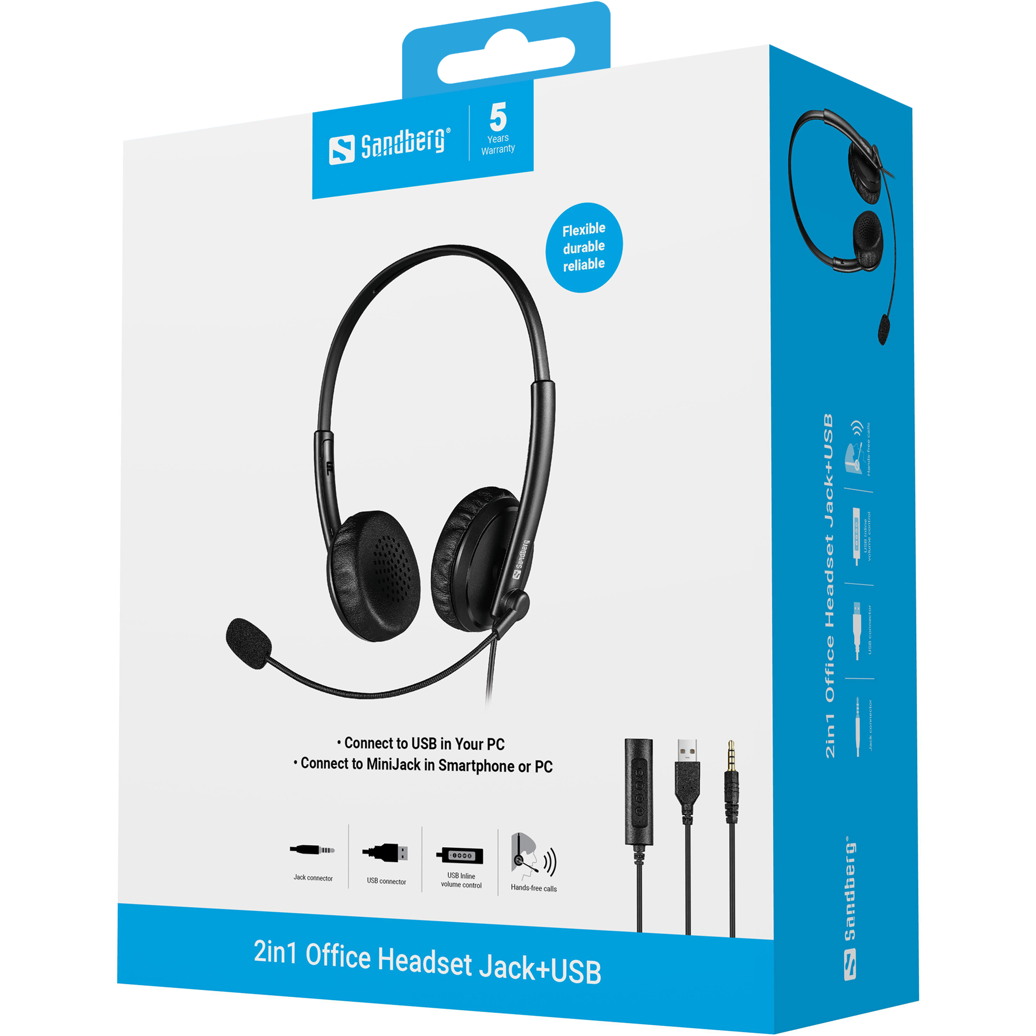 12621 SANDBERG Office 2in1 Headset