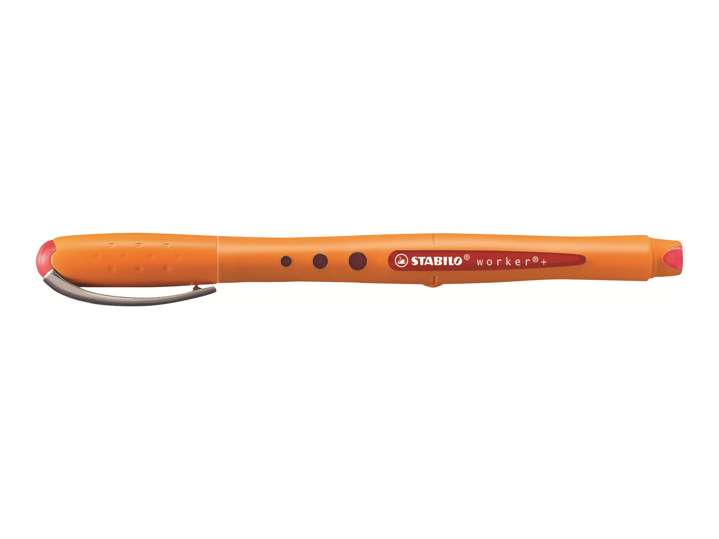 STABILO worker®+ Tintenroller orange 0,3 mm, Schreibfarbe: farbsortiert, 4 St.