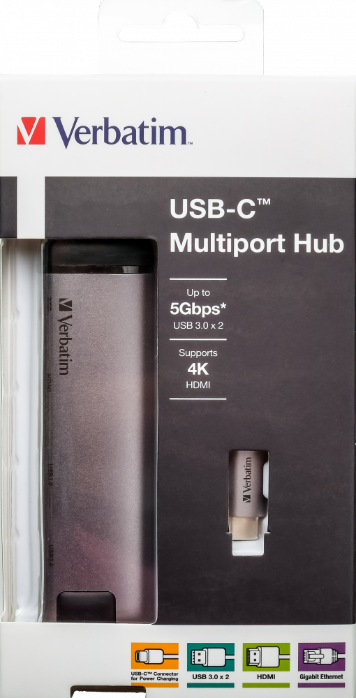 49141 VERBATIM Hub USBC HDMI RJ45