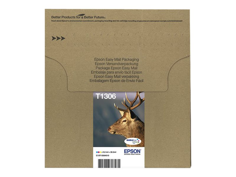 EPSON 1LB Multipack 3-colours T1306 DURABrite Ultra Ink EasyMail