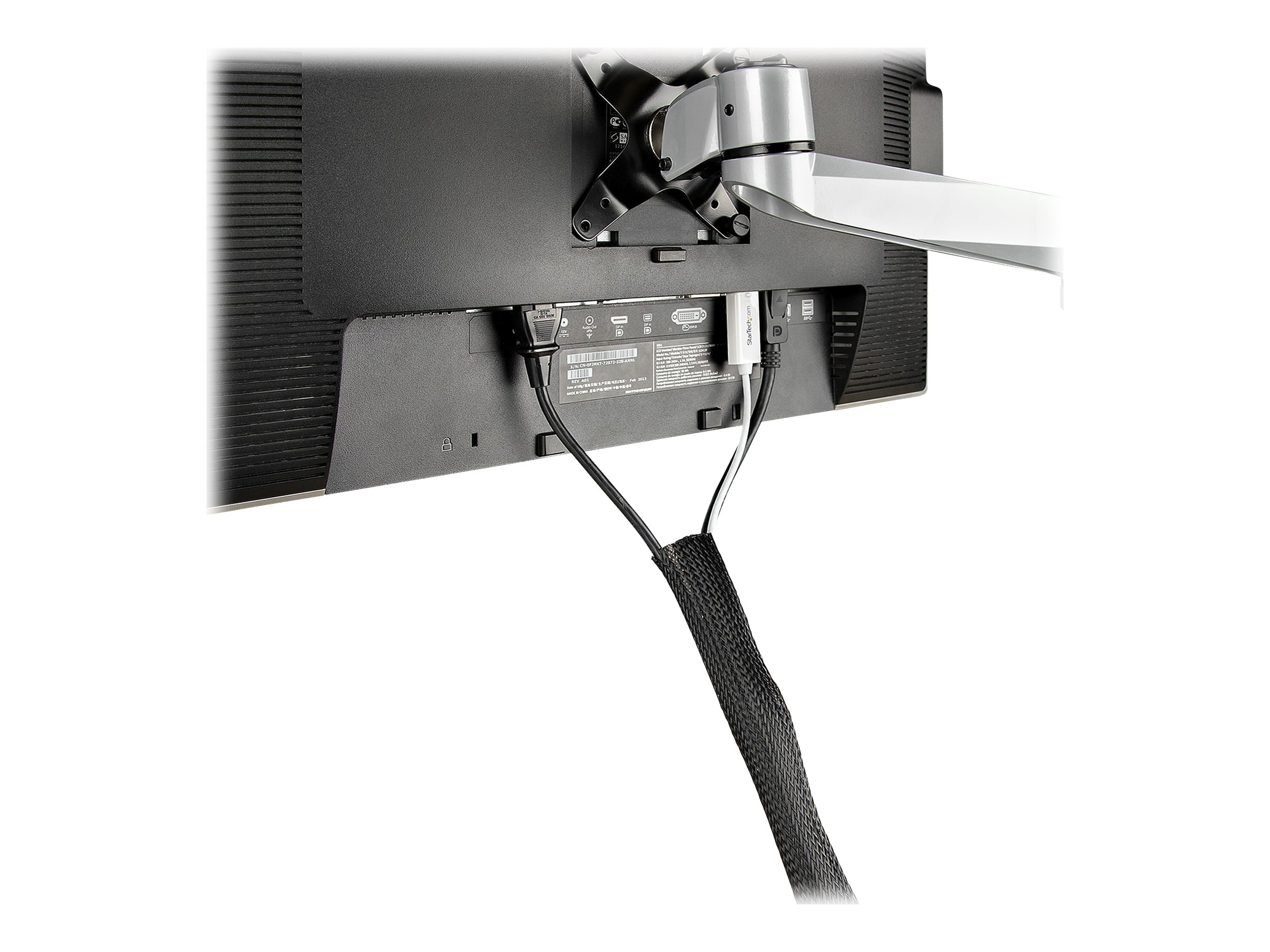 StarTech 10ft 3m Cable Management Sleeve, Trimmable Heavy Duty Cable Wrap, 12 3cm