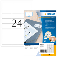 1.920 HERMA Etiketten weiÃ 66,0 x 33,8 mm