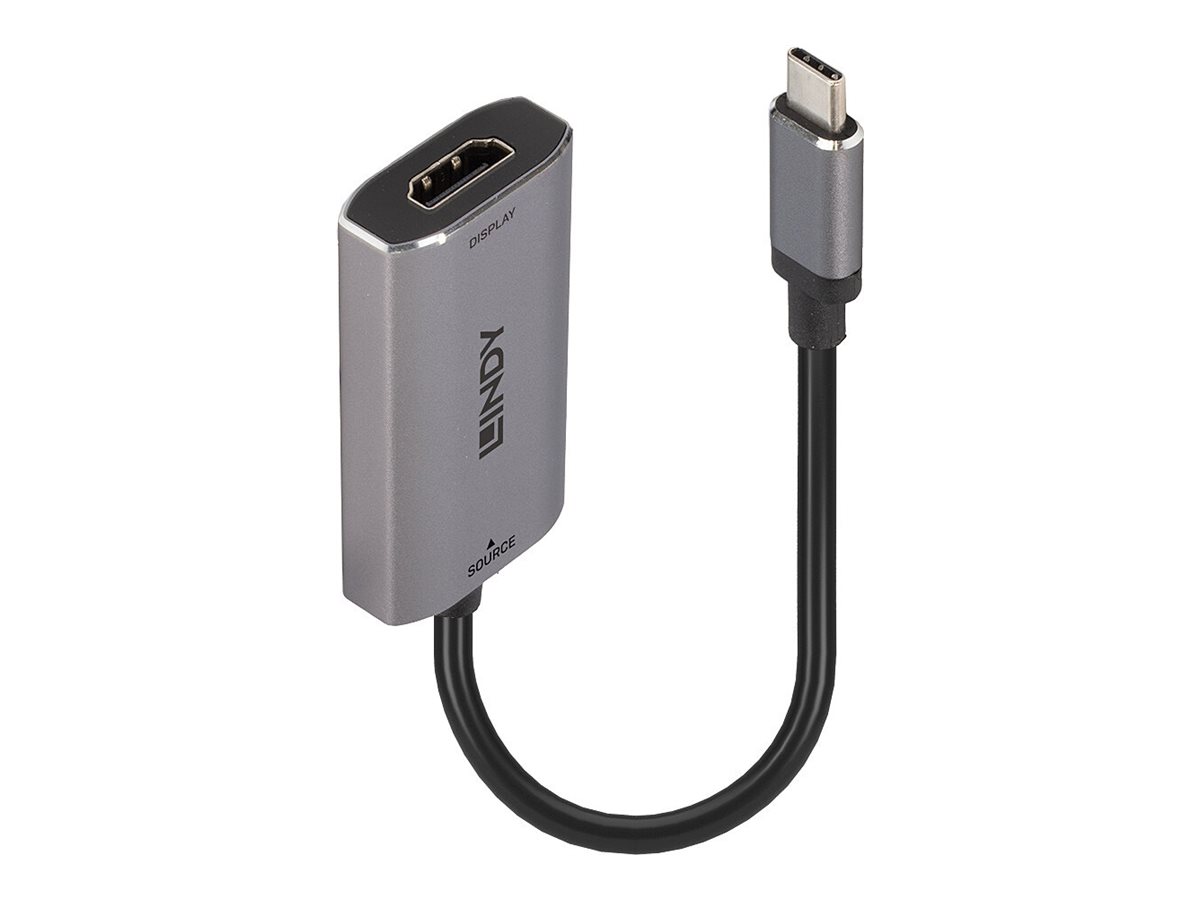 LINDY Verbindet USB Typ C auf HDMI 8K Konverter ein 8K-HDMI-Display mit dem USB-Port Typ C eines Rechners LINDY Verbindet USB Typ C auf HDMI 8K Konverter ein 8K-HDMI-Display mit dem USB-Port Typ C eines Rechners