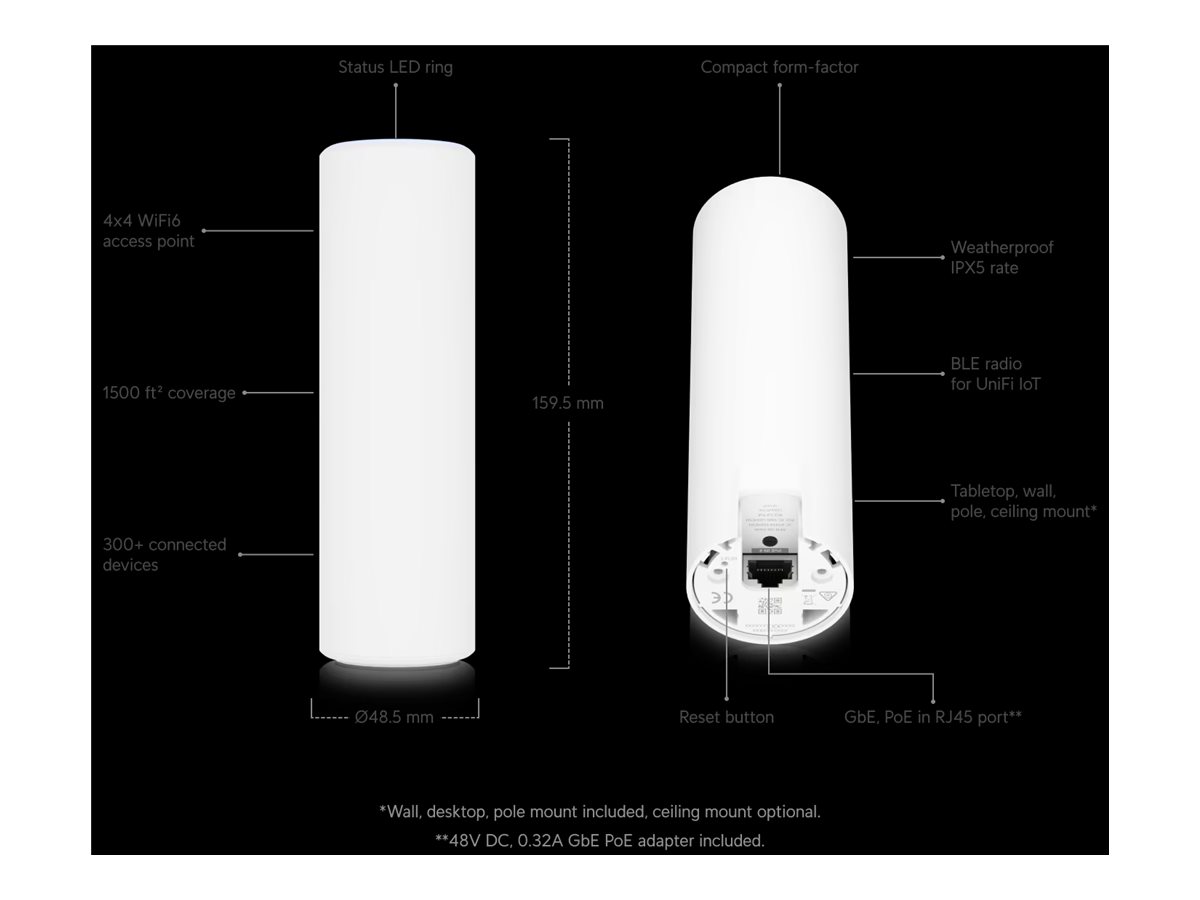 Unifi U6-Mesh Access Point weiß