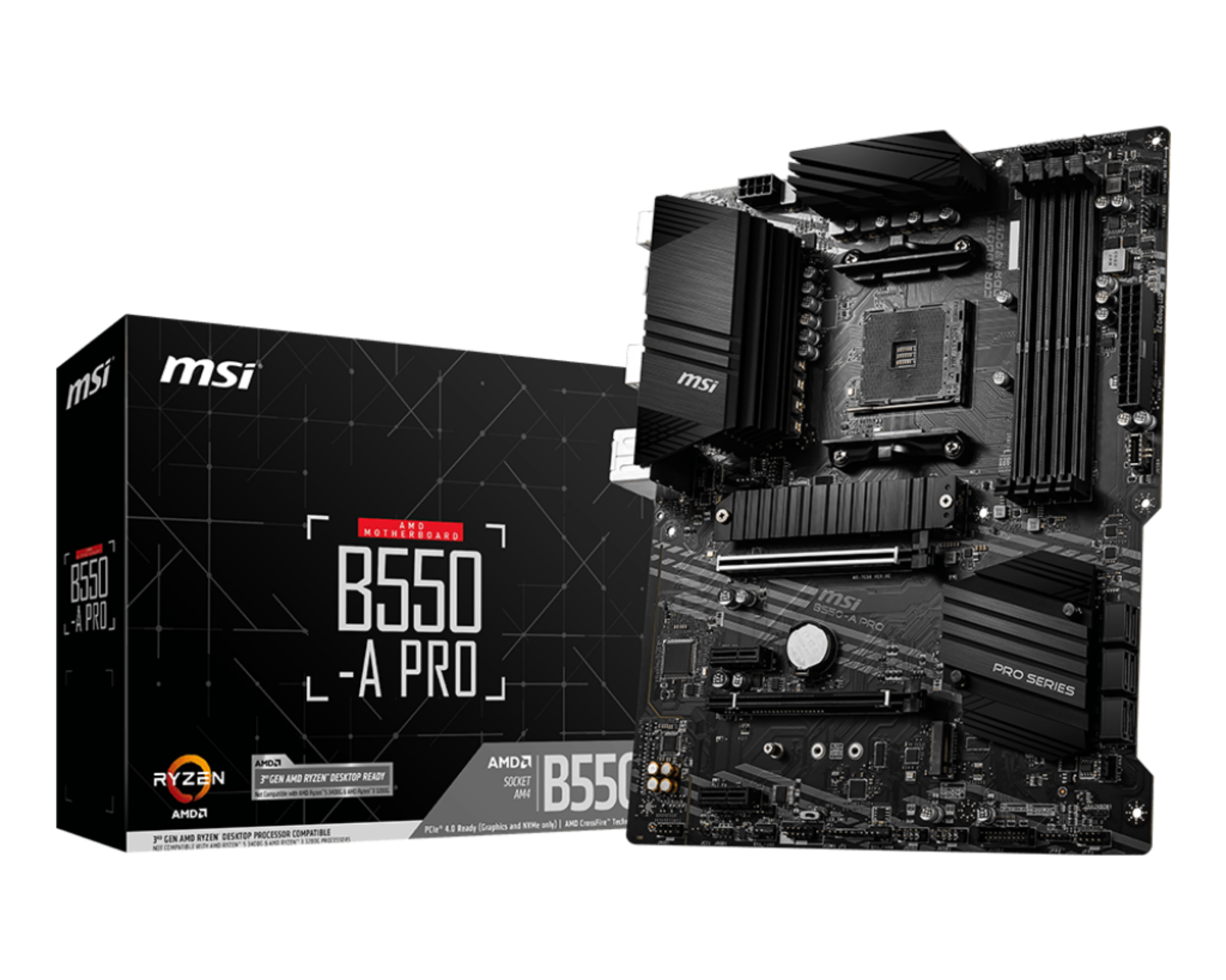 MSI B550A PRO ATX AMD Socket AM4 Dual Channel DDR4