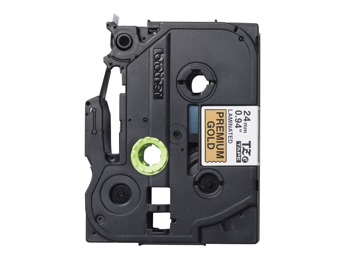 BROTHER TZEPR851 Schriftbandkassetten 24 mm Bandbreite Premium gold schwarz