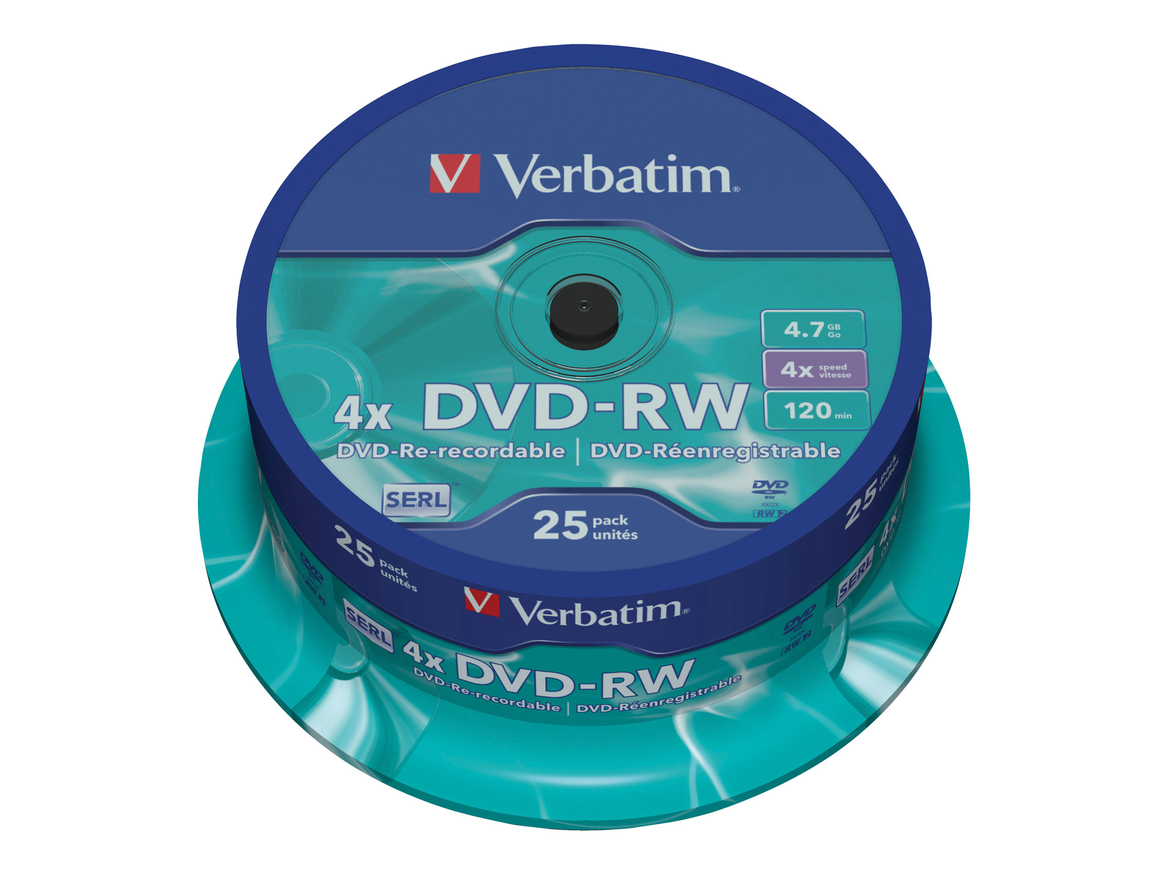 VERBATIM DVD-RW 4.7GB 4x (25) CB