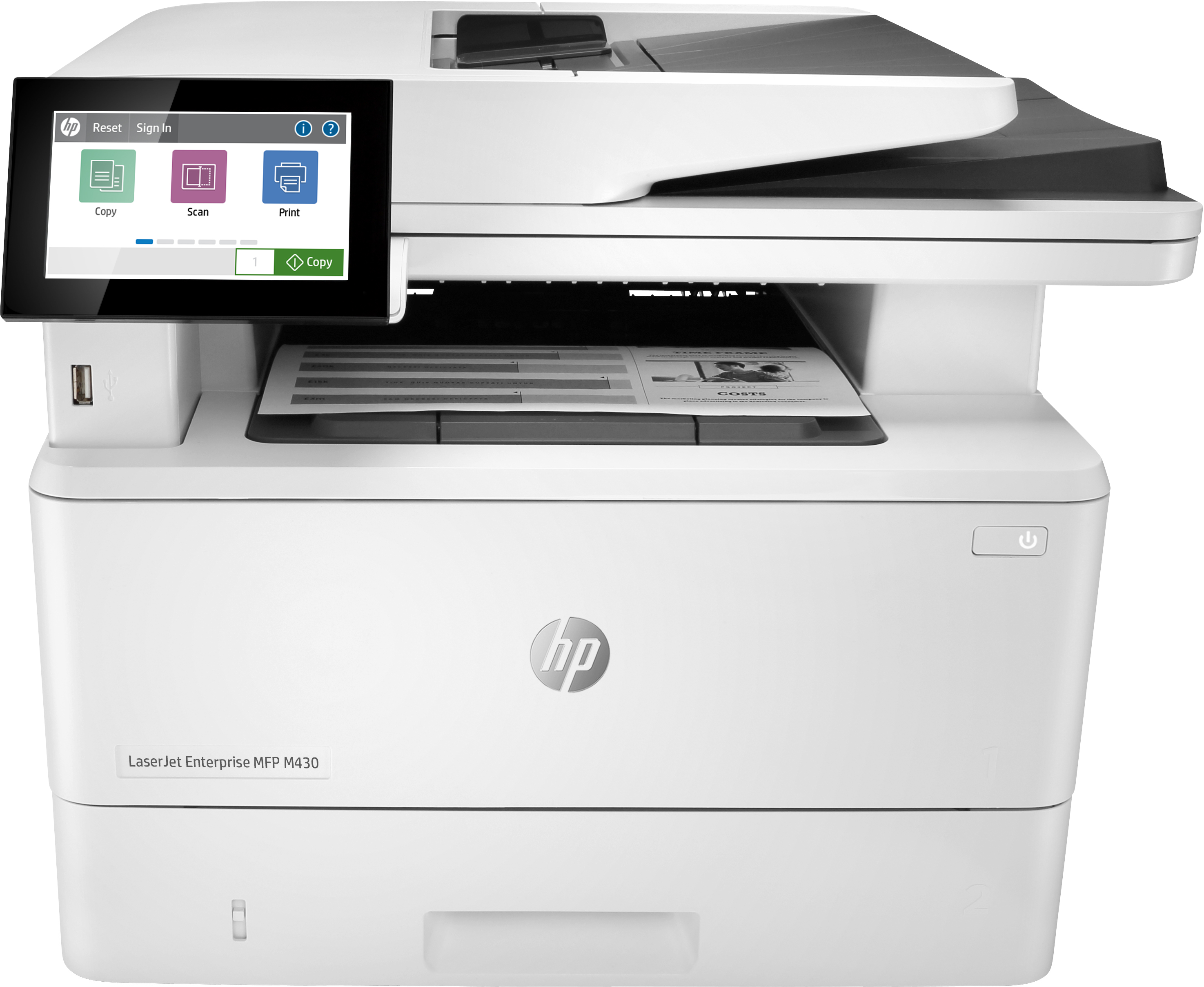 HP LaserJet Enterprise MFP M430f 4 in 1 LaserMultifunktionsdrucker weiß