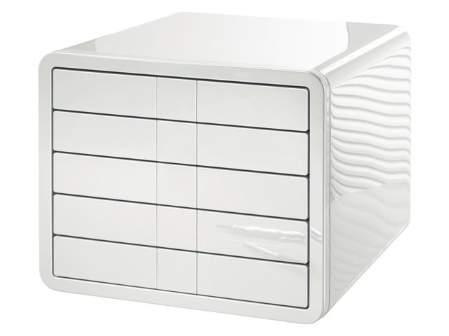 HAN Schubladenbox iBox  weiss 1551-12, DIN C4 mit 5 Schubladen