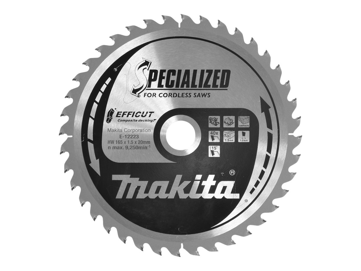 makita E-12223 EFFICCUT Kreissägeblatt 165,0 mm, 40 Zähne makita E-12223 EFFICCUT Kreissägeblatt 165,0 mm, 40 Zähne