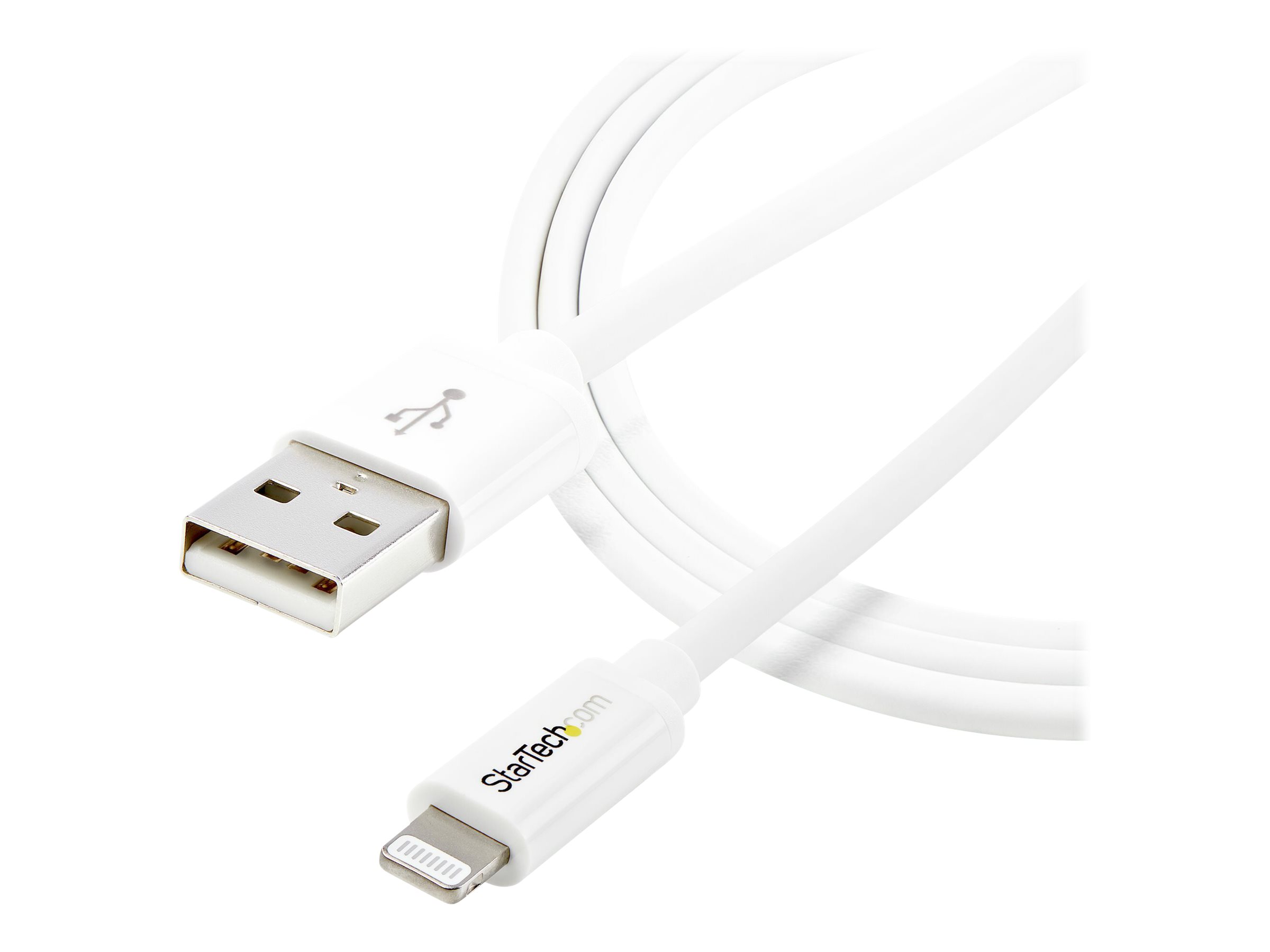 STARTECH.COM 1m 3ft White Apple 8-pin Lightning Connector to USB Cable for iPhone / iPod / iPad