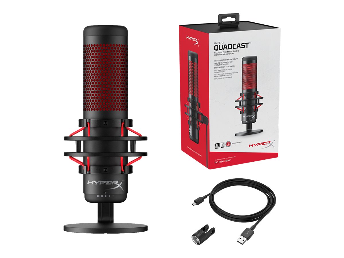 HyperX QuadCast Standalone USB Mikrofon, schwarz