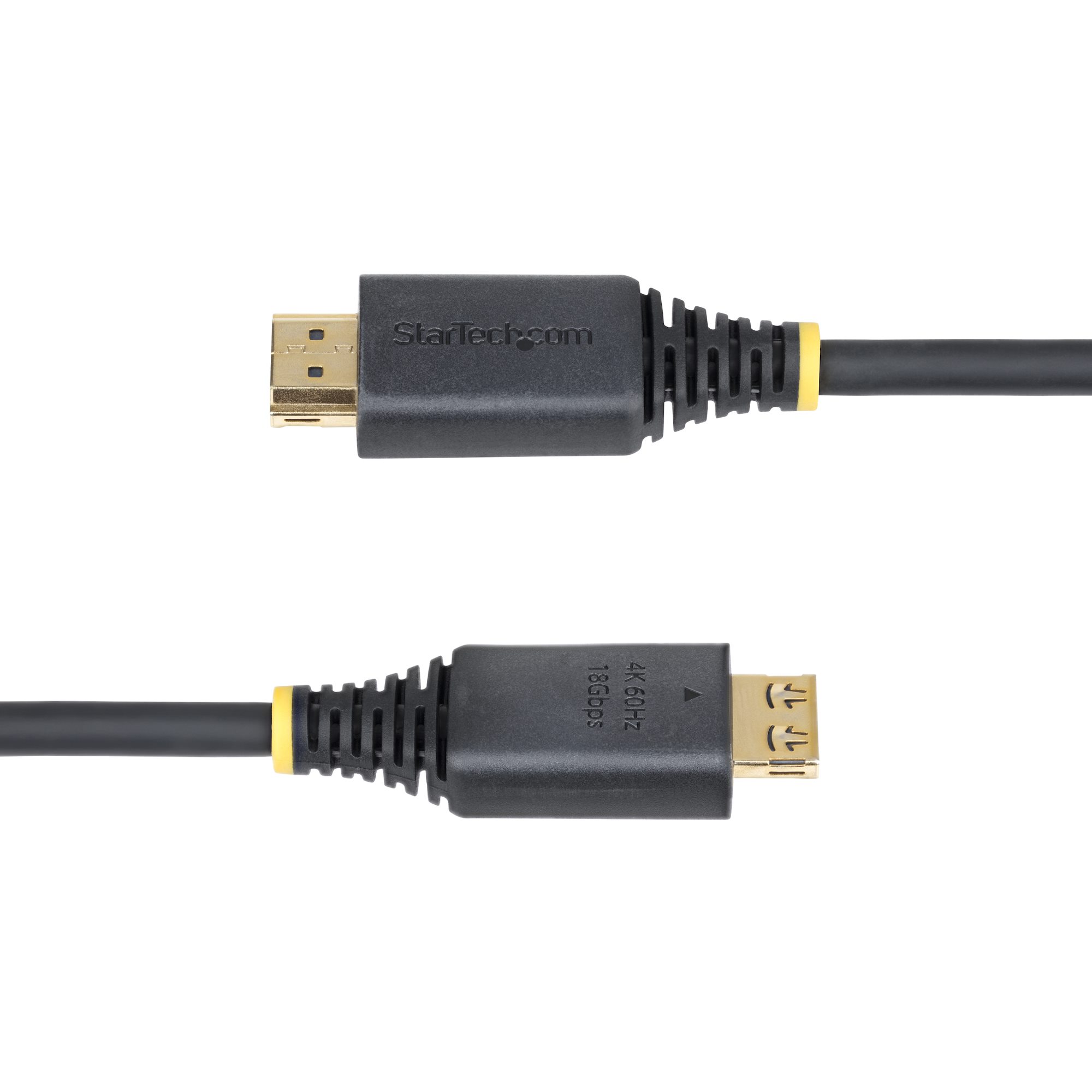 STARTECHCOM 2,4m High Speed HDMI Kabel mit Griffsteckern 4K 60Hz und 1440p 144Hz 18Gbps UHD HDMI 20 ArceArc Kabel mit TPEMantel