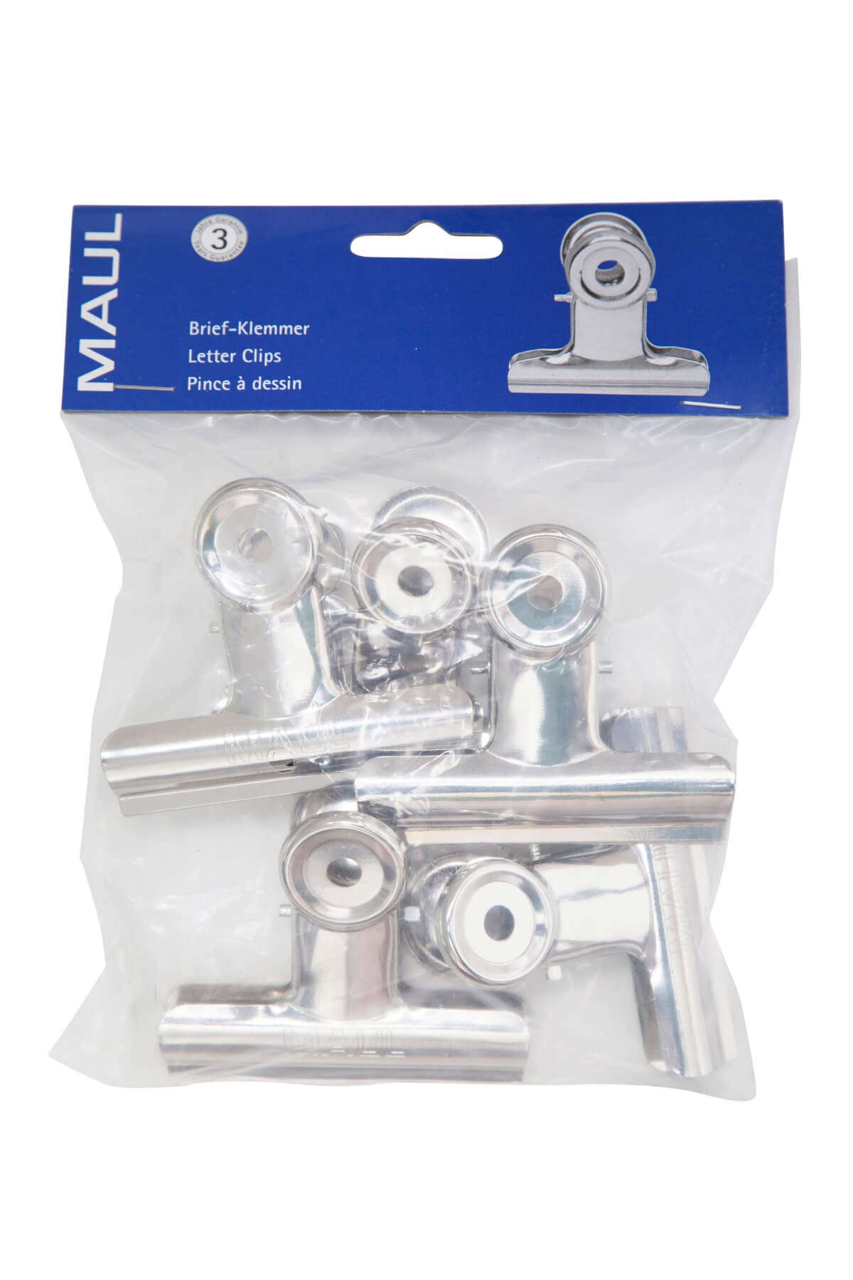 5 MAUL Briefklemmer hellsilber 7,7 cm