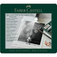FABER-CASTELL Pitt Graphite Matt Bleistift-Set B, HB, 2B, 3B, 4B, 5B, 6B, 7B, 8B, 10B, 12B, 14B schwarz/gruen mit Radierer, 1 St. FABER-CASTELL Pitt Graphite Matt Bleistift-Set B, HB, 2B, 3B, 4B, 5B, 6B, 7B, 8B, 10B, 12B, 14B schwarz/gruen mit Radierer, 1 St.