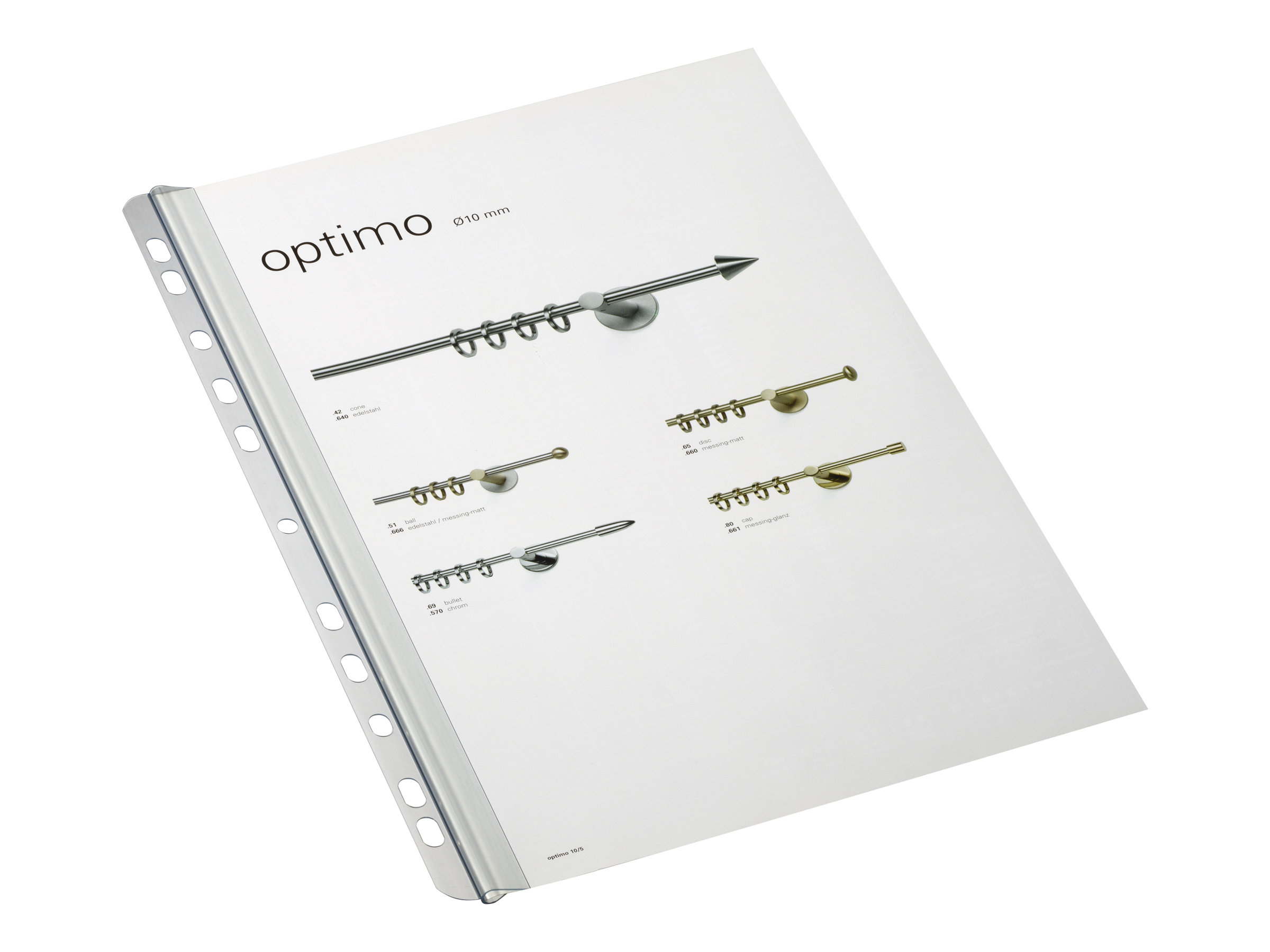 50 DURABLE Klemmschienen mit Abheftleiste transparent DIN A4 30 Blatt