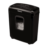 Fellowes Powershred 6M Aktenvernichter mit Partikelschnitt P-4, 4 x 12 mm, bis 6 Blatt, schwarz Fellowes Powershred 6M Aktenvernichter mit Partikelschnitt P-4, 4 x 12 mm, bis 6 Blatt, schwarz