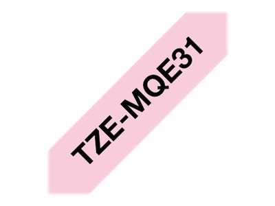 Schriftband TZe-MQE31 TZEMQE31, 12 mm schwarz auf rosa