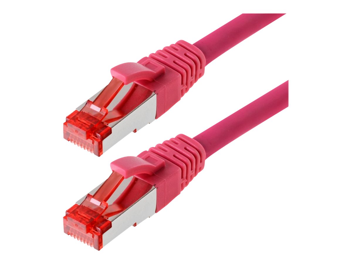 helos Patchkabel Cat 6 SFTP RJ45 magenta 15m AWG277 LSZH GHMT