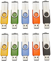 Intenso USBSticks Basic Line blau, gelb, gruen, orange, schwarz 4 GB, 10 St