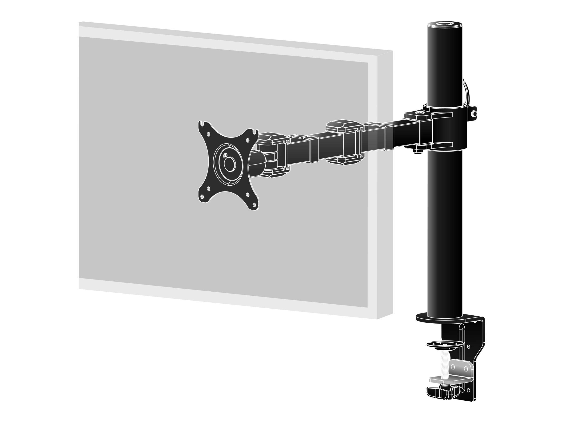 IIYAMA DS1001C-B1 Flexible desk mount for single monitor 10-30Inch VESA 75x75/100x100mm 1-10kg IIYAMA DS1001C-B1 Flexible desk mount for single monitor 10-30Inch VESA 75x75/100x100mm 1-10kg