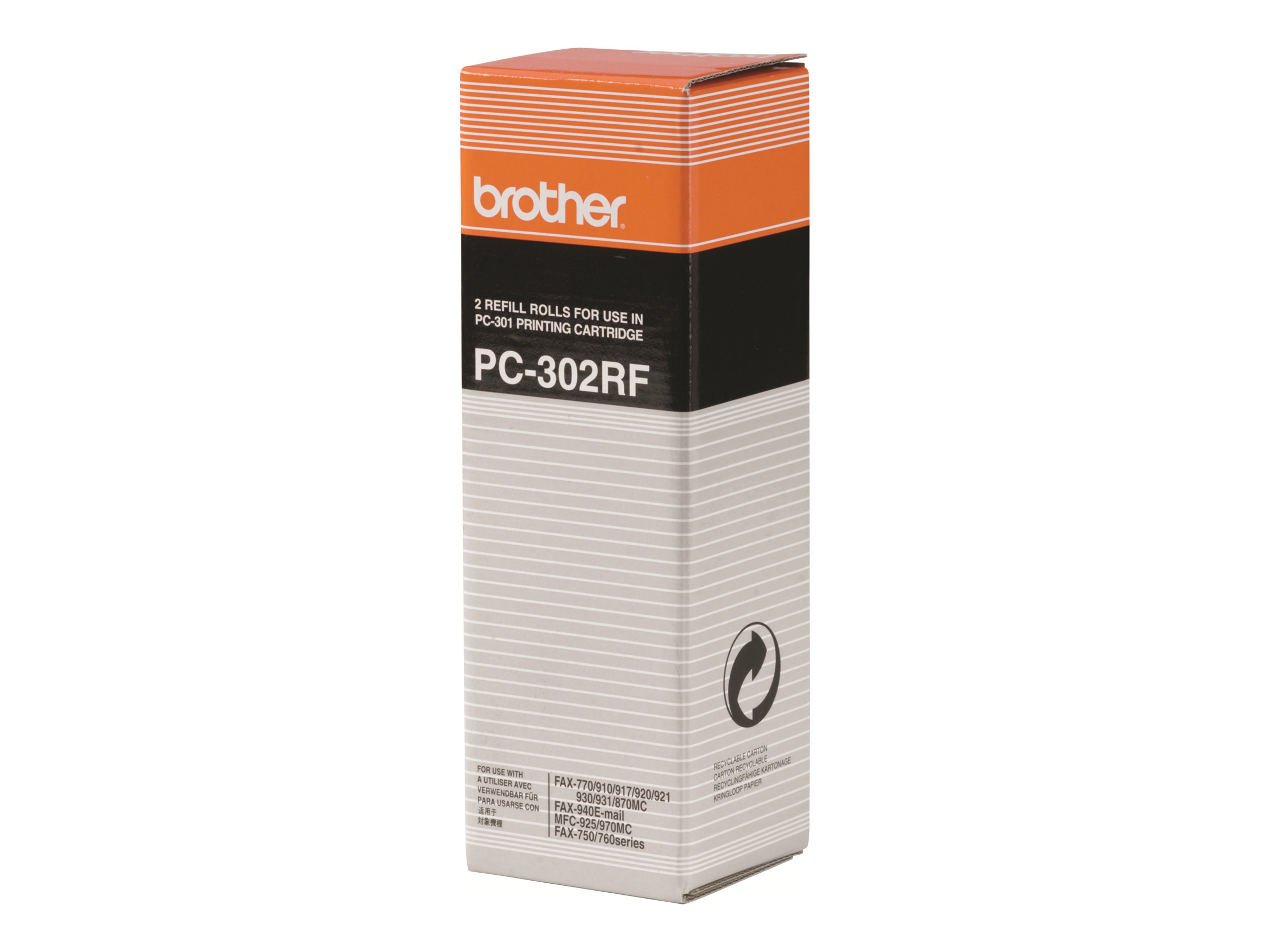 brother PC-302RF schwarz Thermo-Druckfolien, 2 Rollen