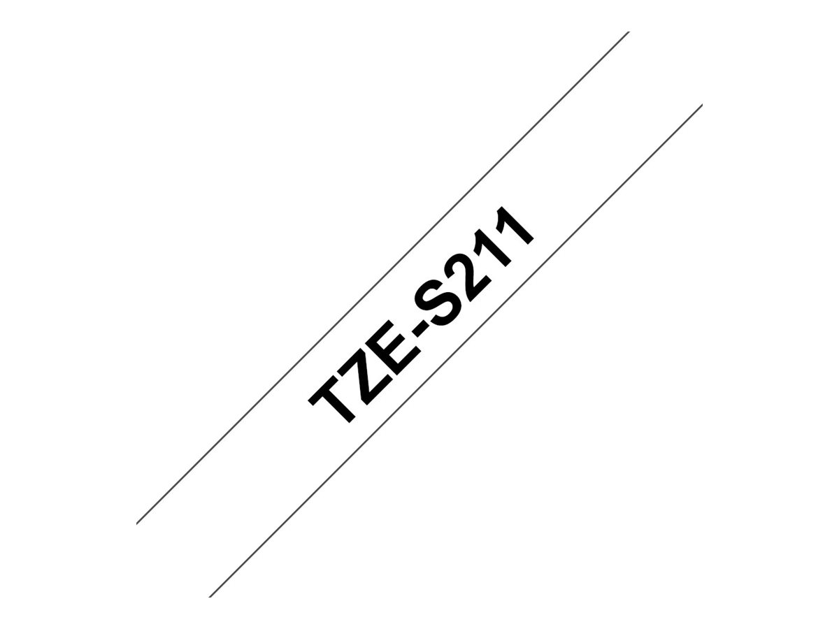 TZES211 BROTHER PTOUCH 6mm WEISS-SCHW