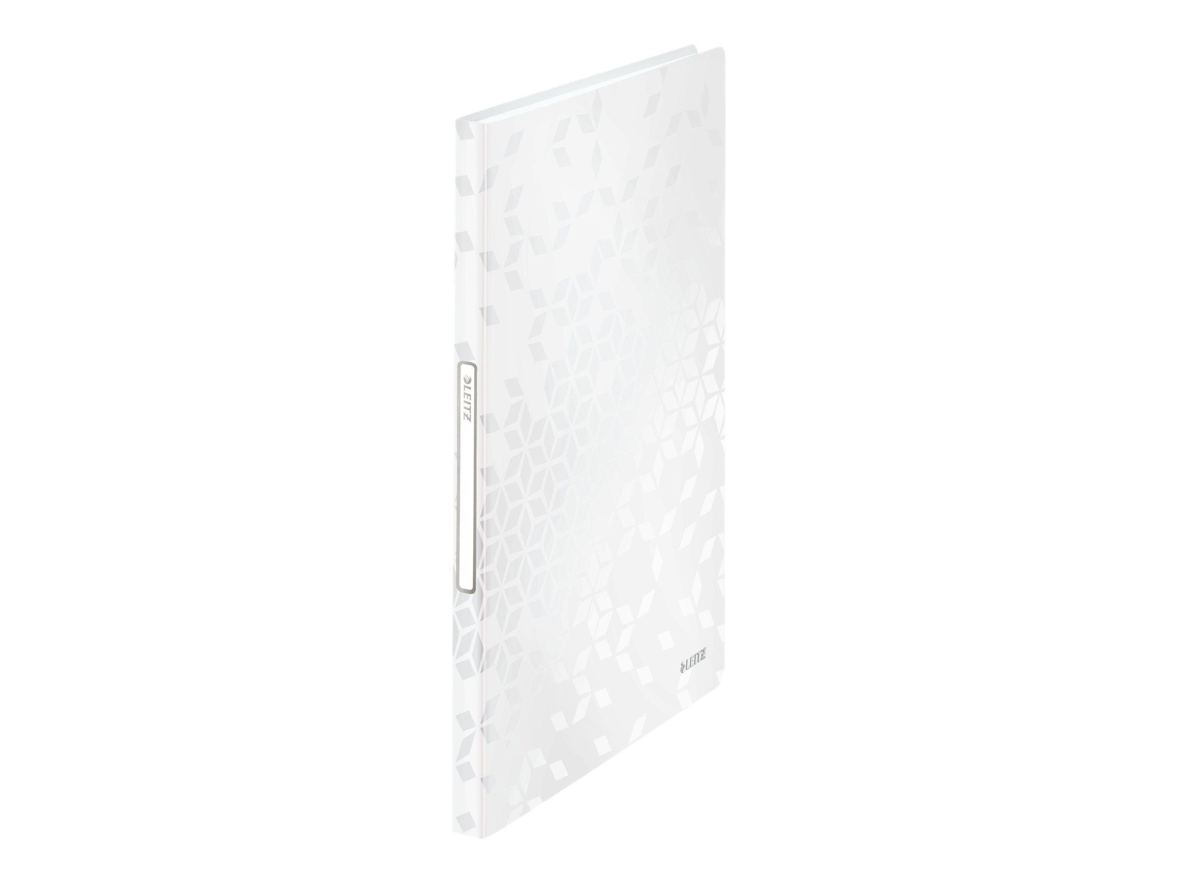 LEITZ WOW Sichtbuch DIN A4, 40 Huellen weiss-metallic LEITZ WOW Sichtbuch DIN A4, 40 Huellen weiss-metallic