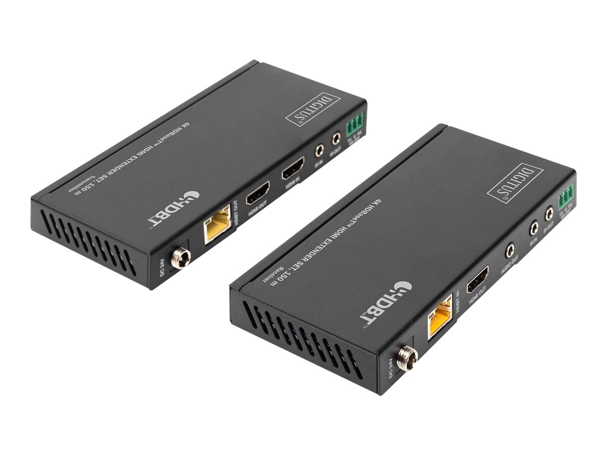 DIGITUS HDBaseT HDMI Extender Set 150m 4K60Hz 18 Gbps YUV 444 HDR