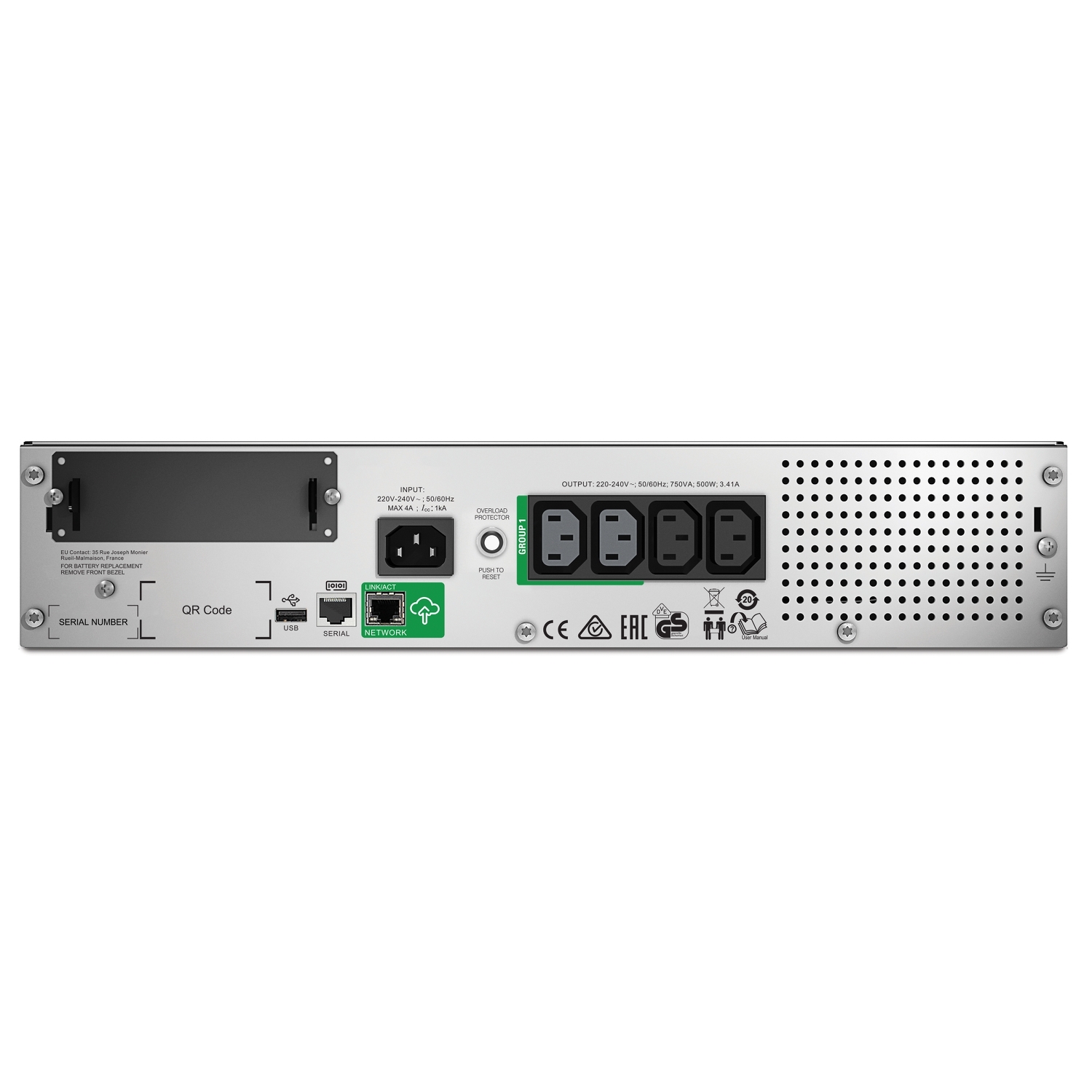 APC Smart-UPS Rack 2HE SMT750RMI2UC 750VA