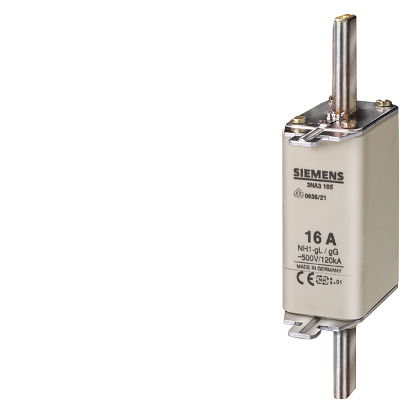 Siemens NH1-Sicherungseinsatz 3NA3132 mit Stirnkennmelder 125A Siemens NH1-Sicherungseinsatz 3NA3132 mit Stirnkennmelder 125A