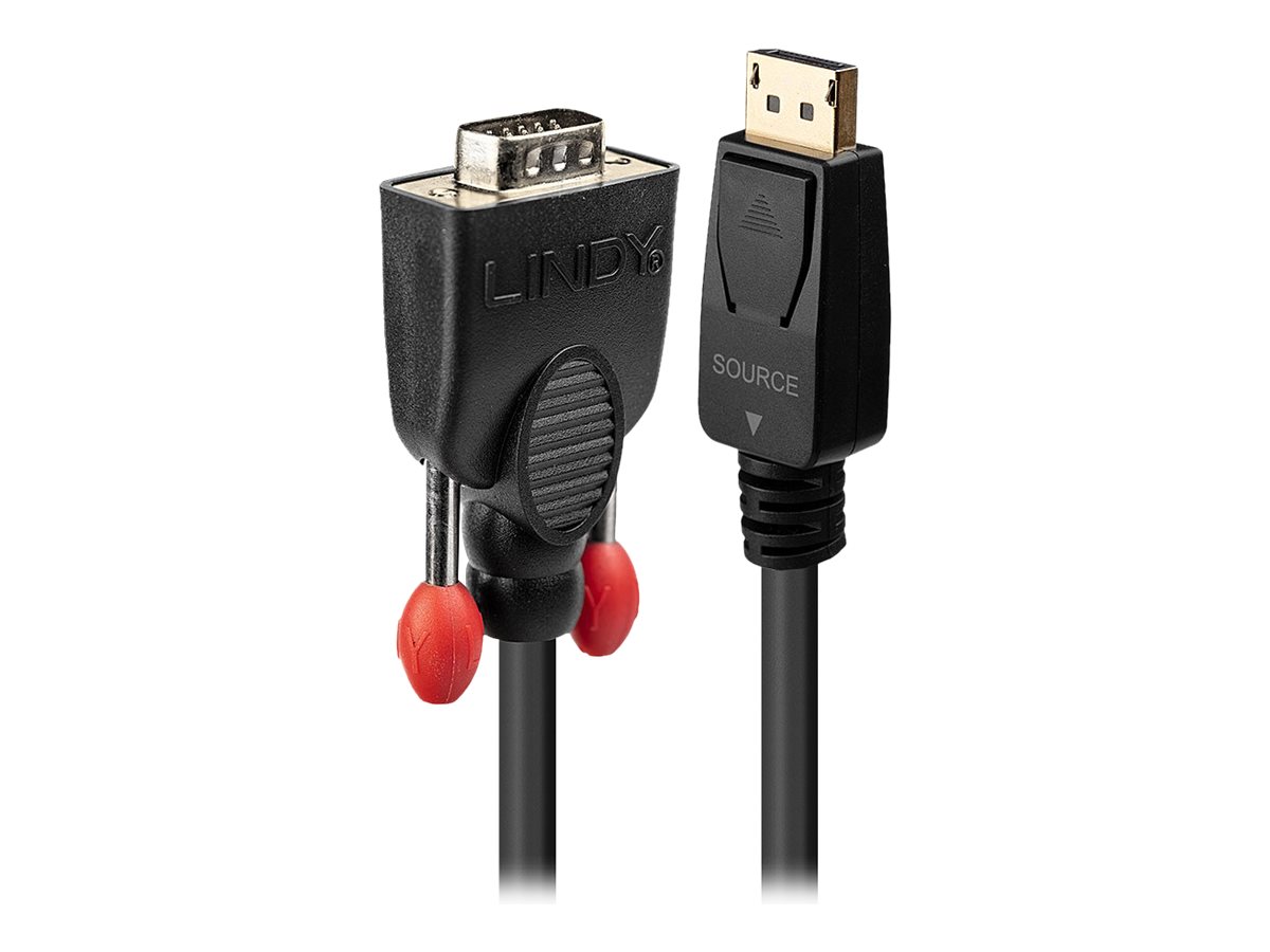 LINDY Konverterkabel DisplayPort/VGA 2m DP Stecker an VGA Stecker DP passiv LINDY Konverterkabel DisplayPort/VGA 2m DP Stecker an VGA Stecker DP passiv