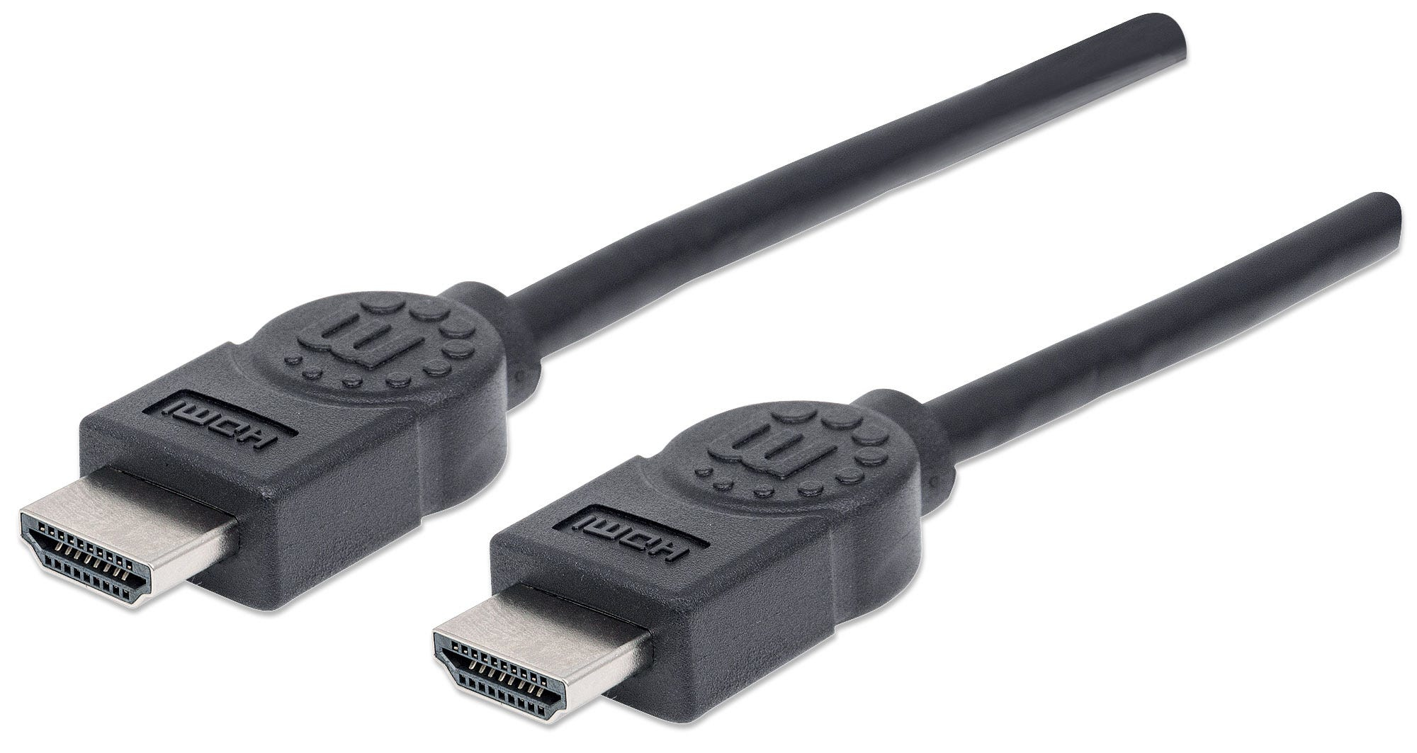 MANHATTAN High Speed HDMI-Kabel ARC 3D 4K30Hz HDMI-Stecker auf HDMI-Stecker geschirmt schwarz 1,8m