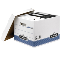 10 Bankers Box Archivboxen weiÃ/blau 33,5 x 40,4 x 29,2 cm