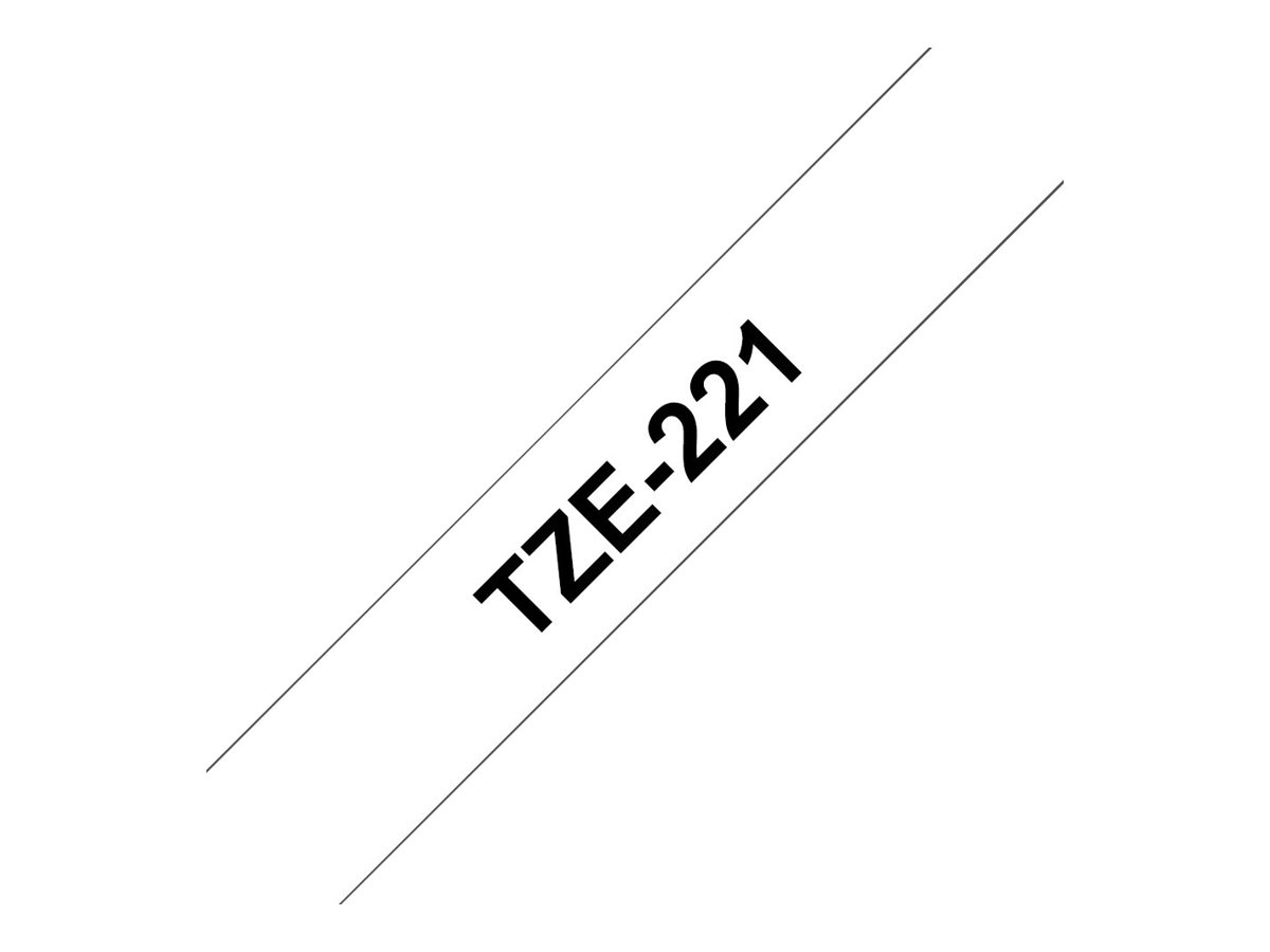 Brother Schriftband TZe-221 schwarz auf weiss, 9mm, 8, laminiert, Brother Schriftband TZe-221 schwarz auf weiss, 9mm, 8, laminiert,