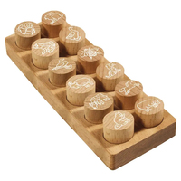 COLOP Woodies MotivstempelSet Farm animals 3,0 x 3,0 cm, 12 St