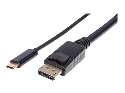 Manhattan USB-C to DisplayPort Cable, 4K@60Hz, 2m, Male to Male, Black, Three Year Warranty, Polybag - DisplayPort-Kabel - 24 pin USB-C (M)