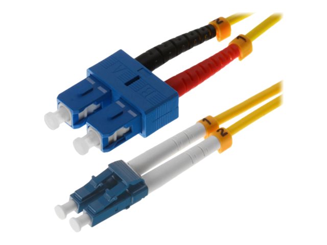 helos LWL Patchkabel LC/SC Duplex 9/125µm OS2 gelb 0,5m helos LWL Patchkabel LC/SC Duplex 9/125µm OS2 gelb 0,5m